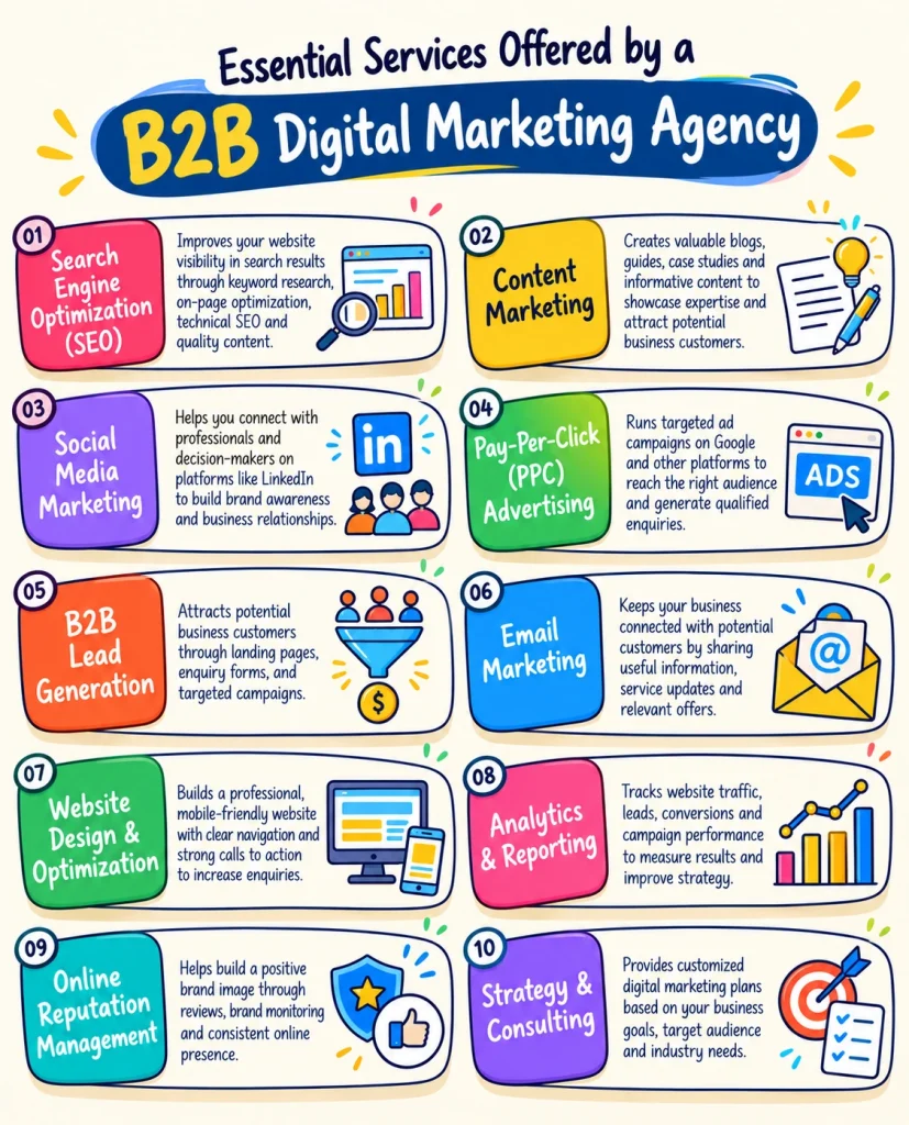 Essential Services Offered by a B2B Digital Marketing Agency